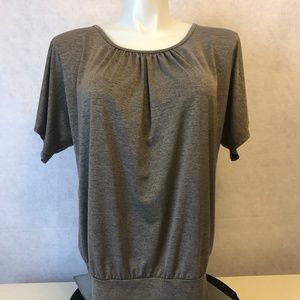 Alyx Top 2X Criss-Cross Back Short Sleeves Blouse